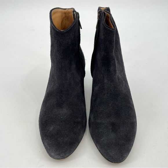 Isabel Marant Daken Suede Blue Western Embroidered Ankle Boots Size 38 EU 8US - Picture 2 of 8